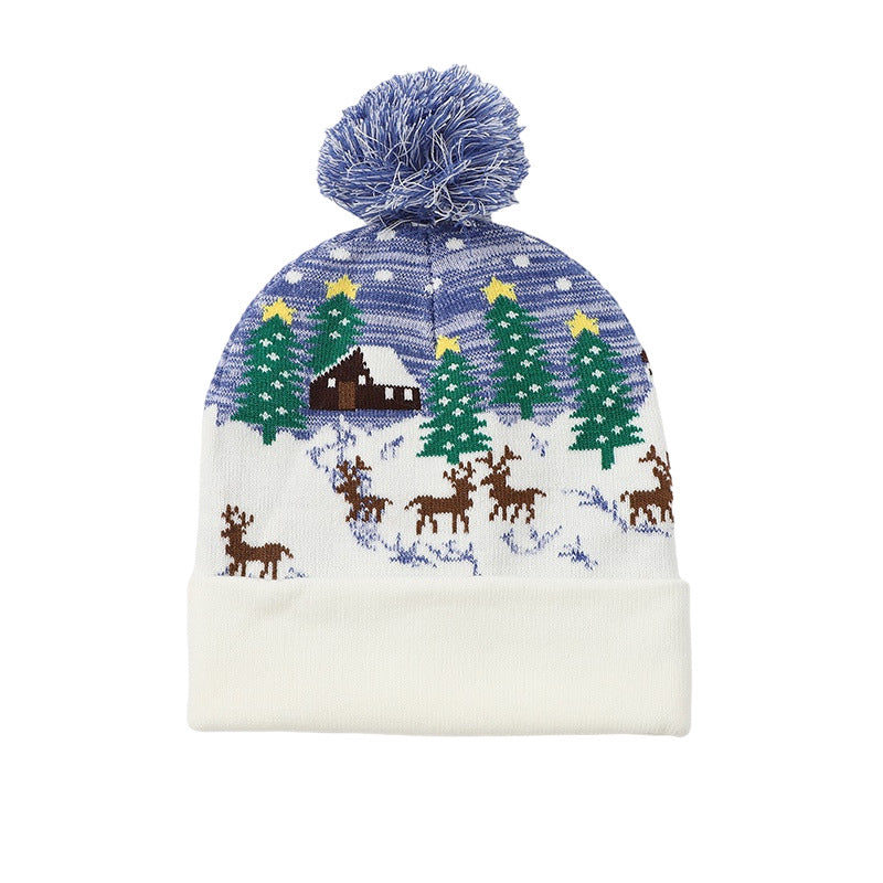 Wholesale Acrylic Christmas Wool Ball Knitted Wool Hats