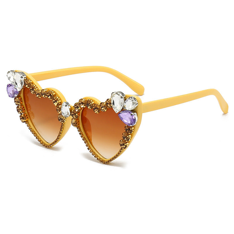 Wholesale Peach Heart PC Sunglasses