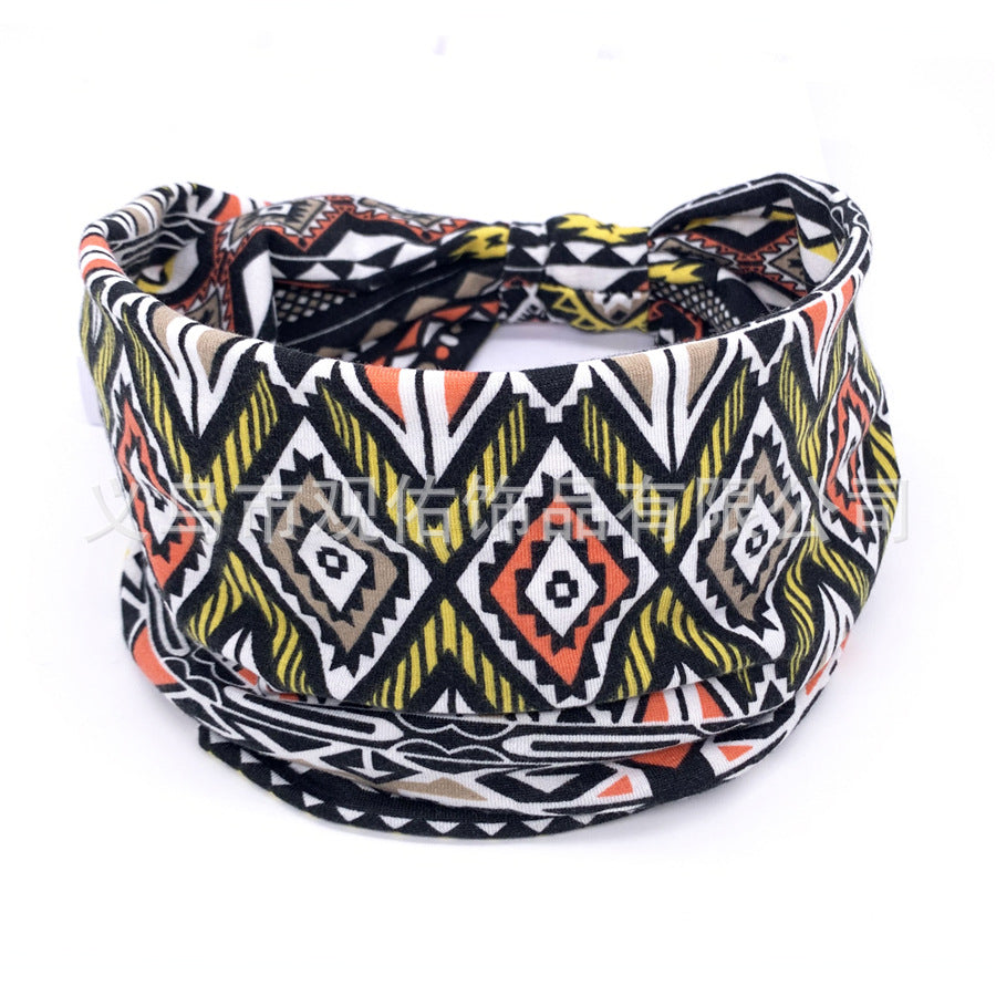 Wholesale Printed Women's Wide-brimmed Sports Women's Sweat-absorbing Headscarf