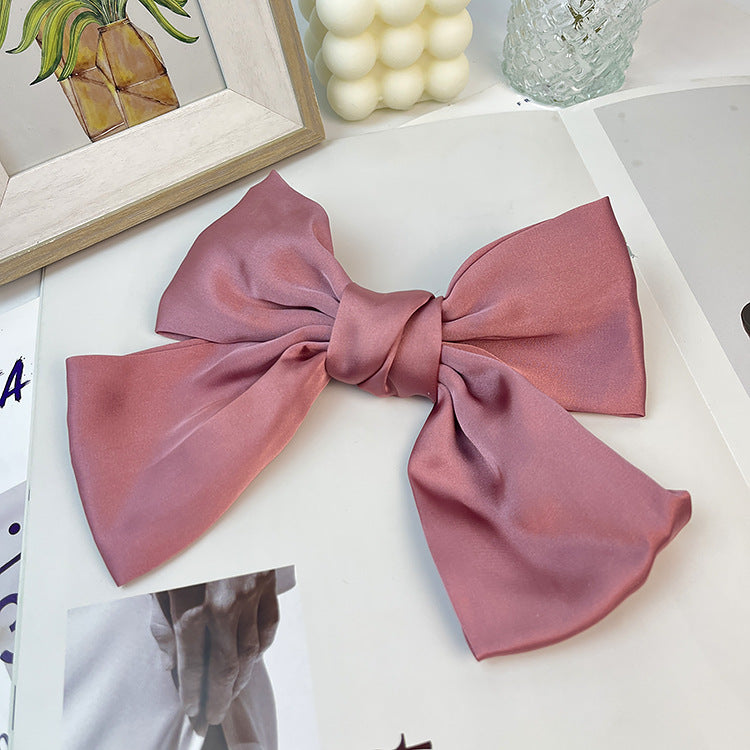 Wholesale Satin Bow Top Clip Princess Head Spring Clip