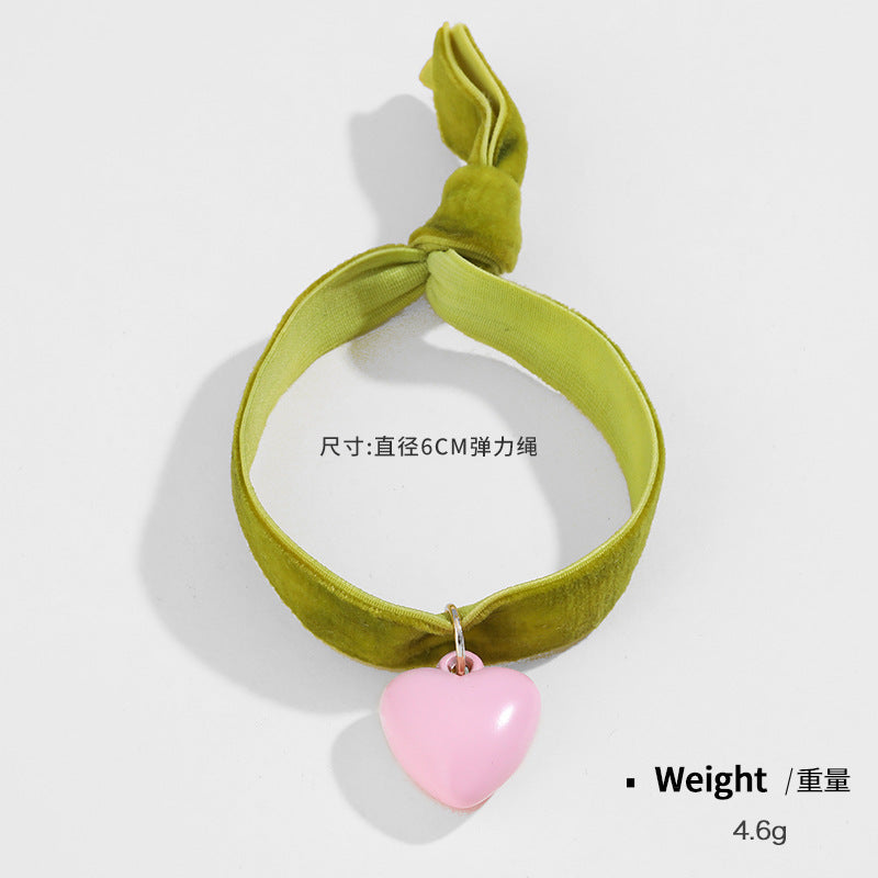 Wholesale Valentine's Day Series Stretch Velvet Wide Band Love Bracelet