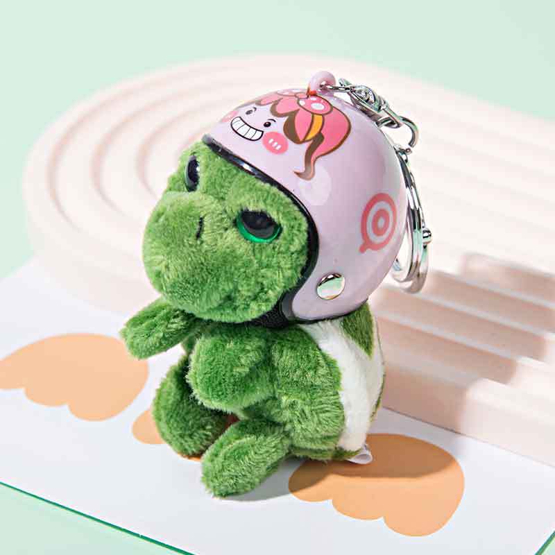 Wholesale Helmeted Turtle Cute Plush Turtle Accessory Keychain