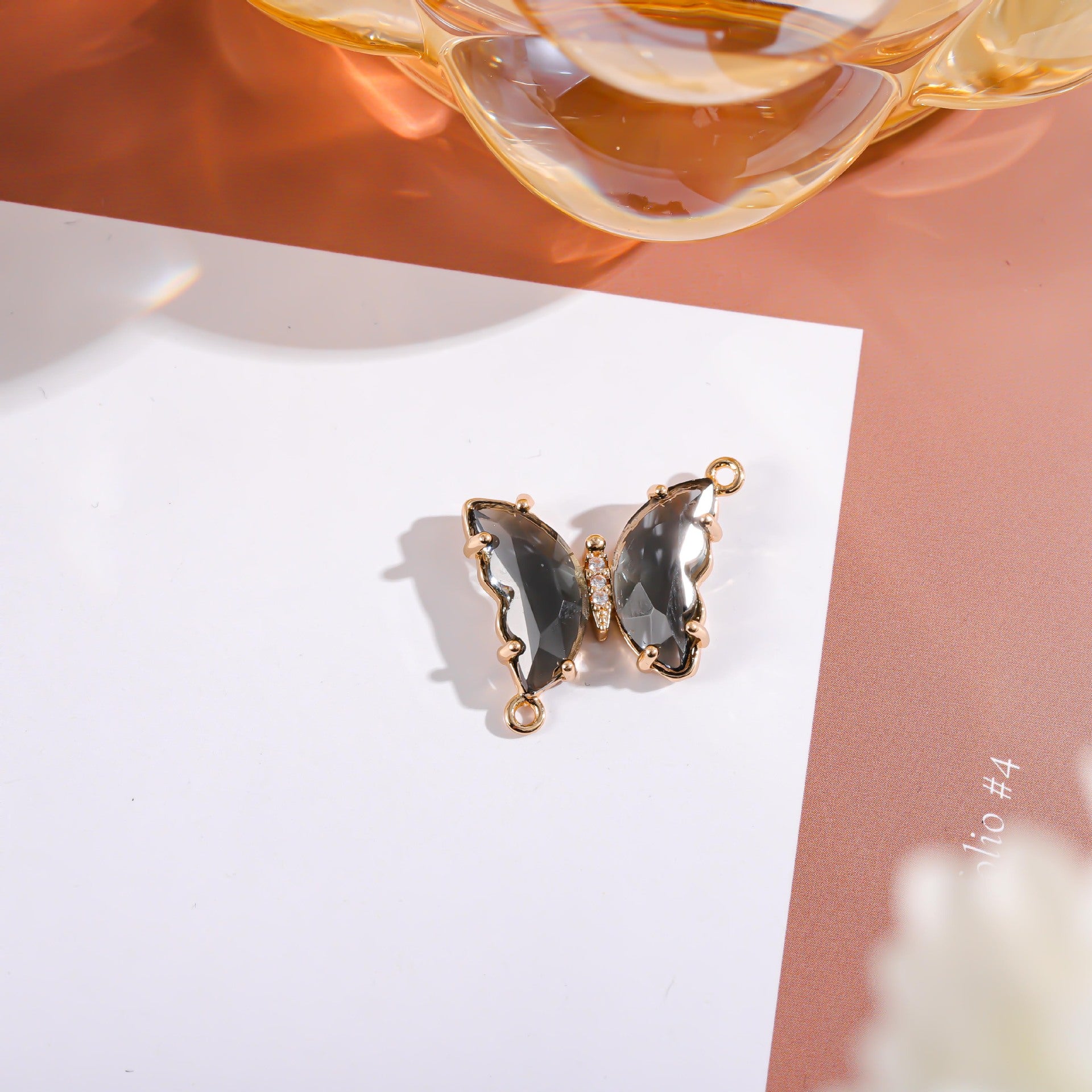 Wholesale Crystal Butterfly Double Pendant