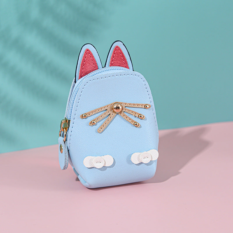 Wholesale PU Cartoon Cat Coin Purse Keychain