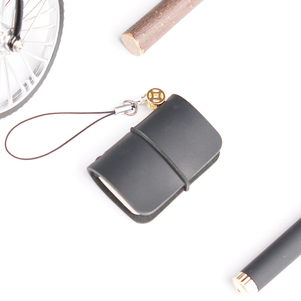 Wholesale mini pocket creative cowhide handmade multi-purpose leather notebook