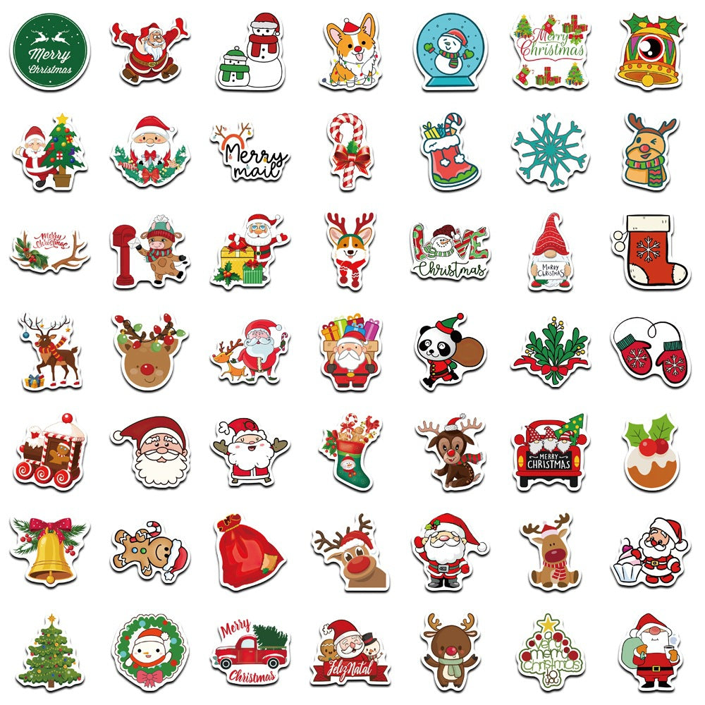 Wholesale 100pcs Color Christmas Series Sticker