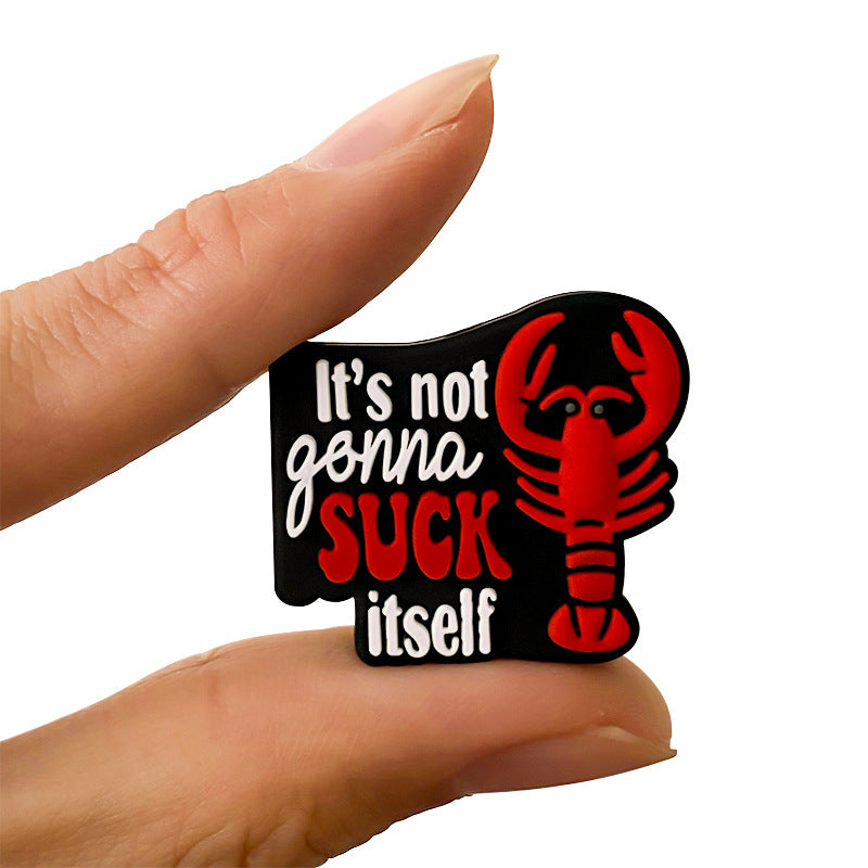 Wholesale 10pcs Red Shrimp Cartoon Focal Beads