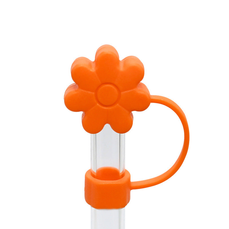 Wholesale  16pcs/pack  Flower dust plug straw hat  Straw Tube Cap