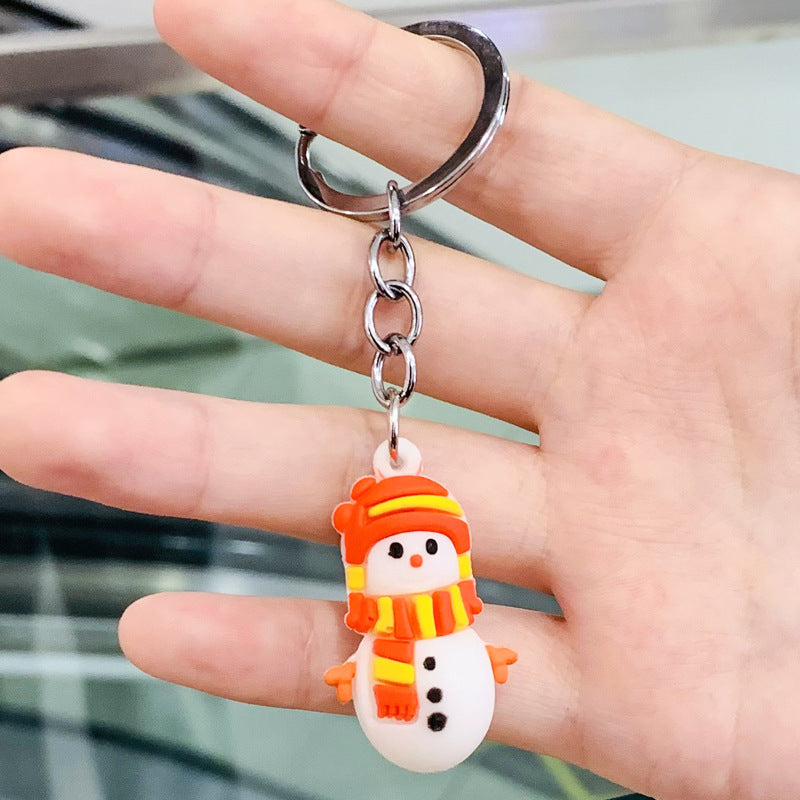Wholesale 10PCS PVC Cartoon Christmas Series Keychain