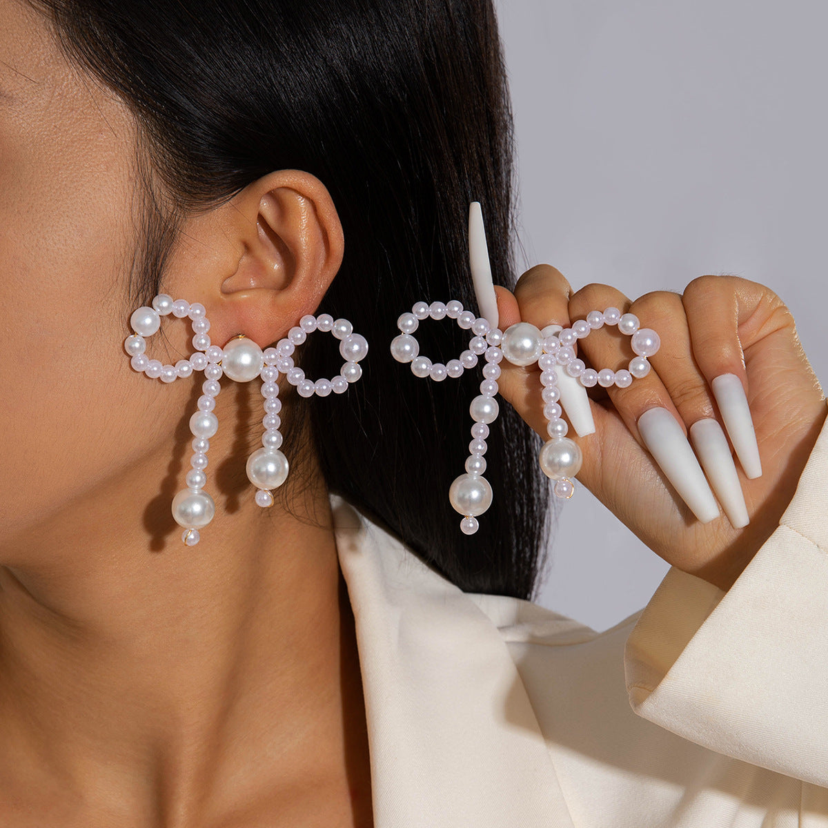 Wholesale Diamond-Encrusted Large Butterfly Earrings