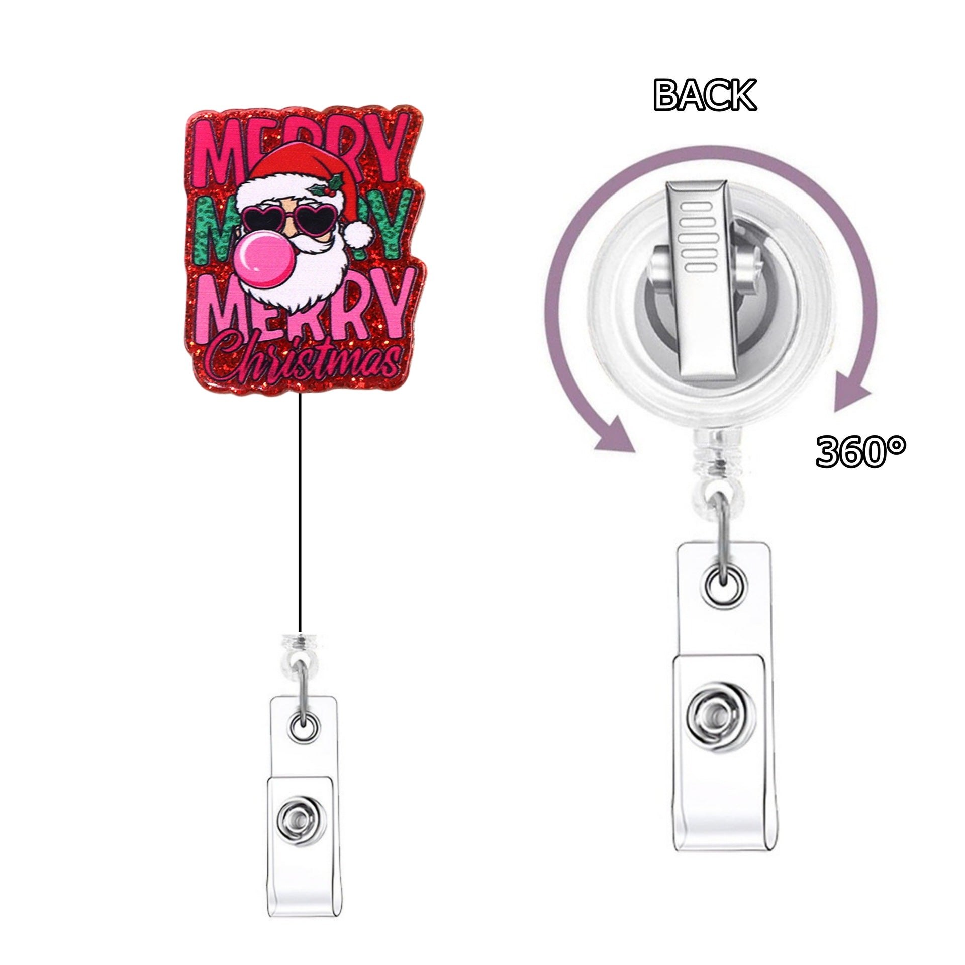 Wholesale Funny Christmas Tree Badge Reels