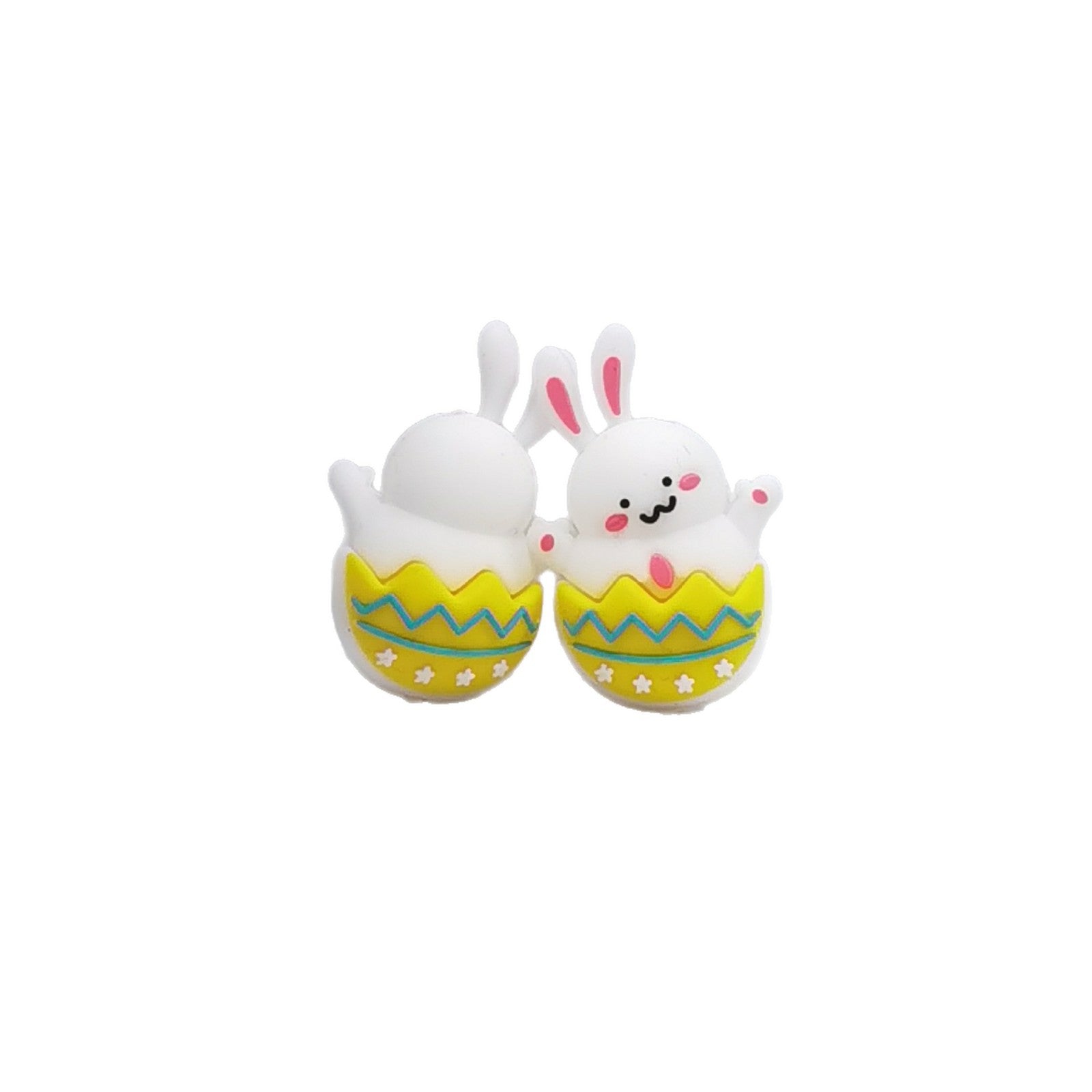 Wholesale 10pcs Easter Cartoon Rabbit Easter Egg 3D Focal Beads