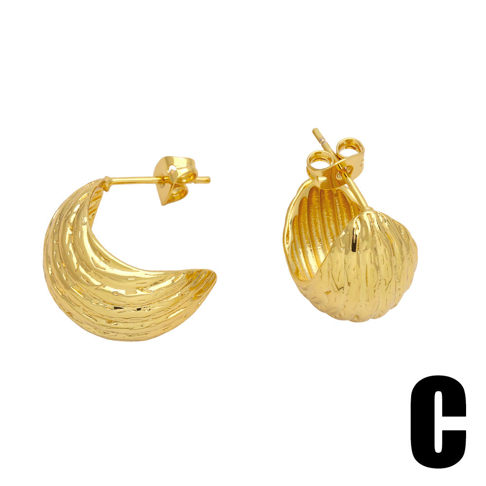 Wholesale y2k Liquid Personalities Copper Earrings