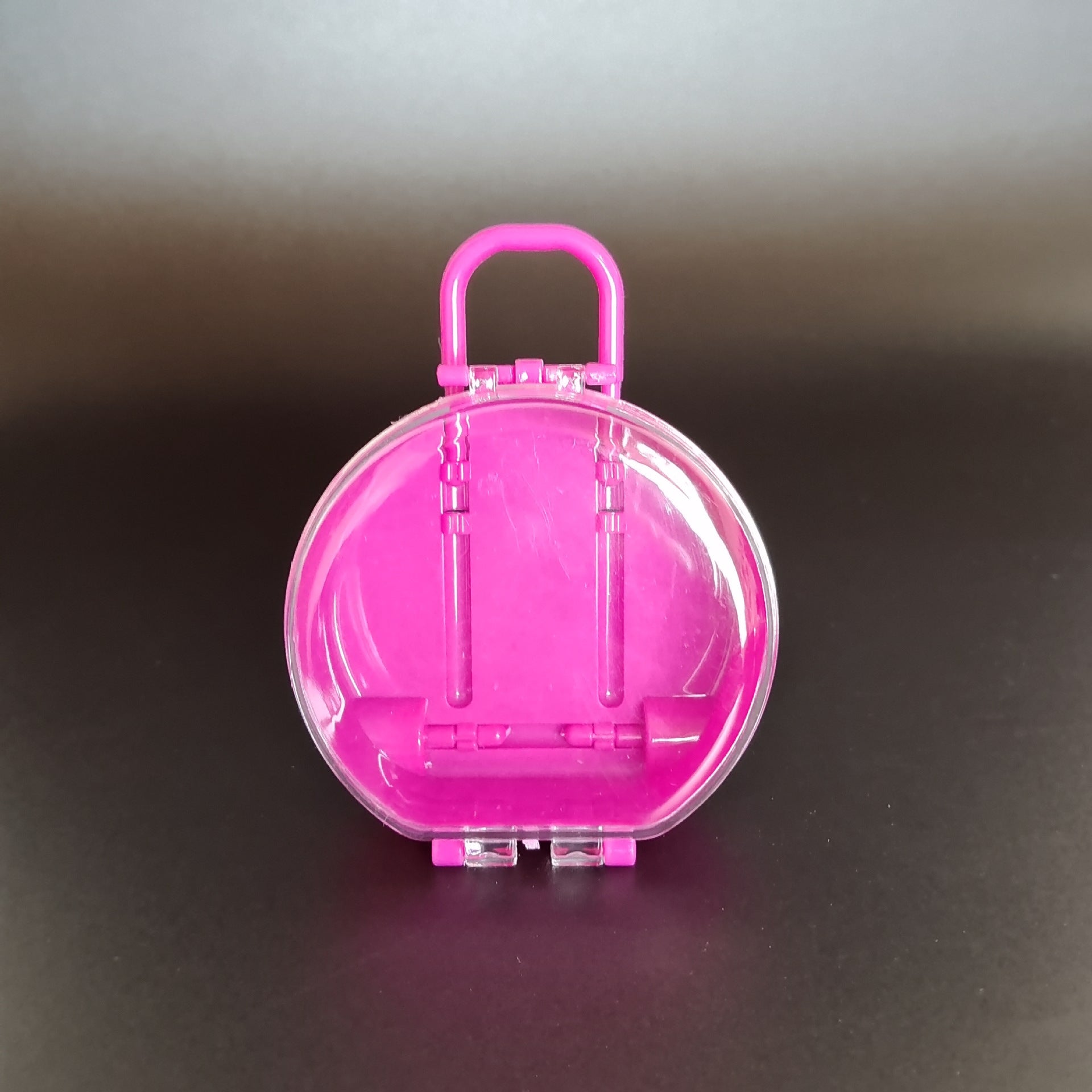 Wholesale 12pcs Christmas Candy Storage Mini Cute Round Trolley Case Plastic Packaging Desk Jewelry Box