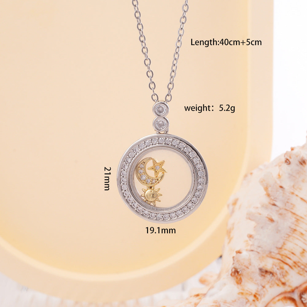 Wholesale Love Bear Necklace Copper Gold Plated Zircon Vintage Pendant Clavicle Chain