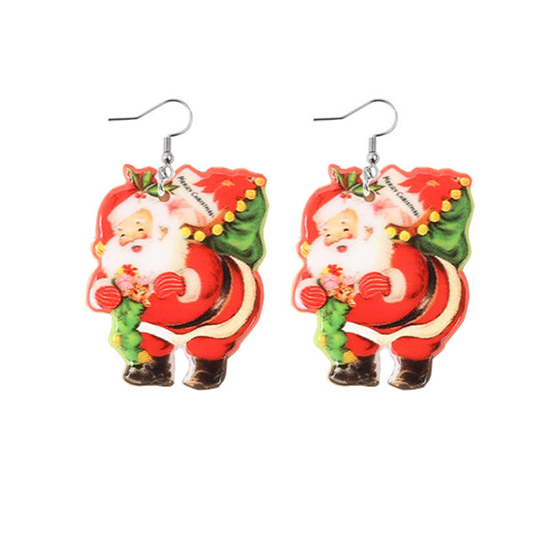 Wholesale Christmas Double Sided Acrylic Earrings