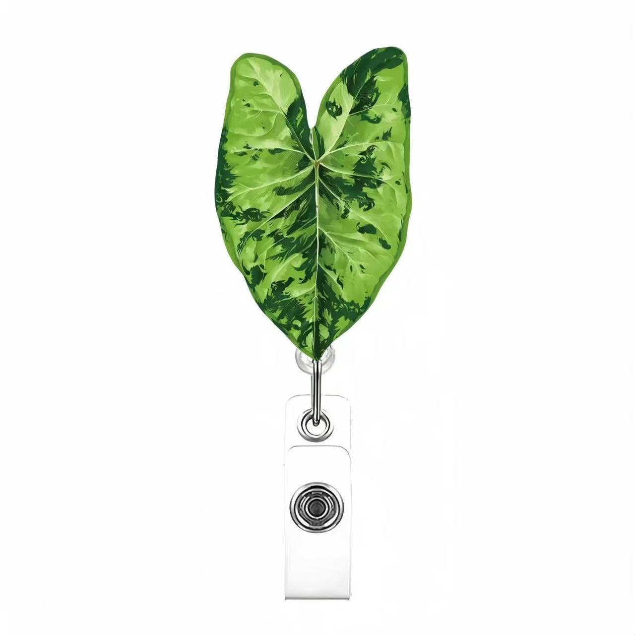 Wholesale Colorful leaves Badge Reels