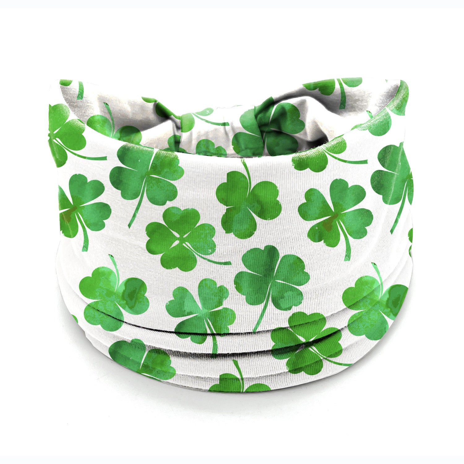 Wholesale St.  Patrick' s Day printed clover elastic wide headband