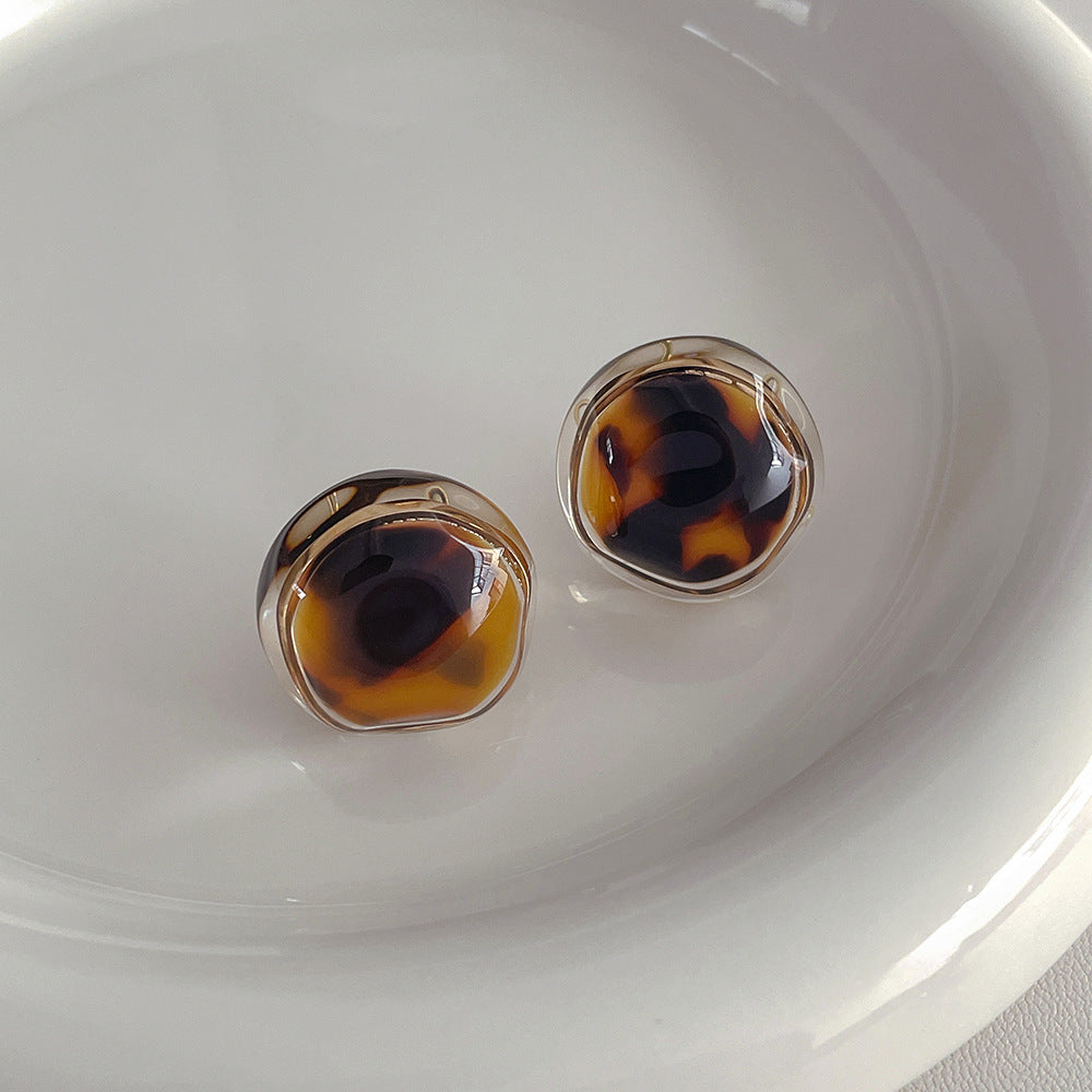 Wholesale Autumn and Winter Irregular Resin Earrings