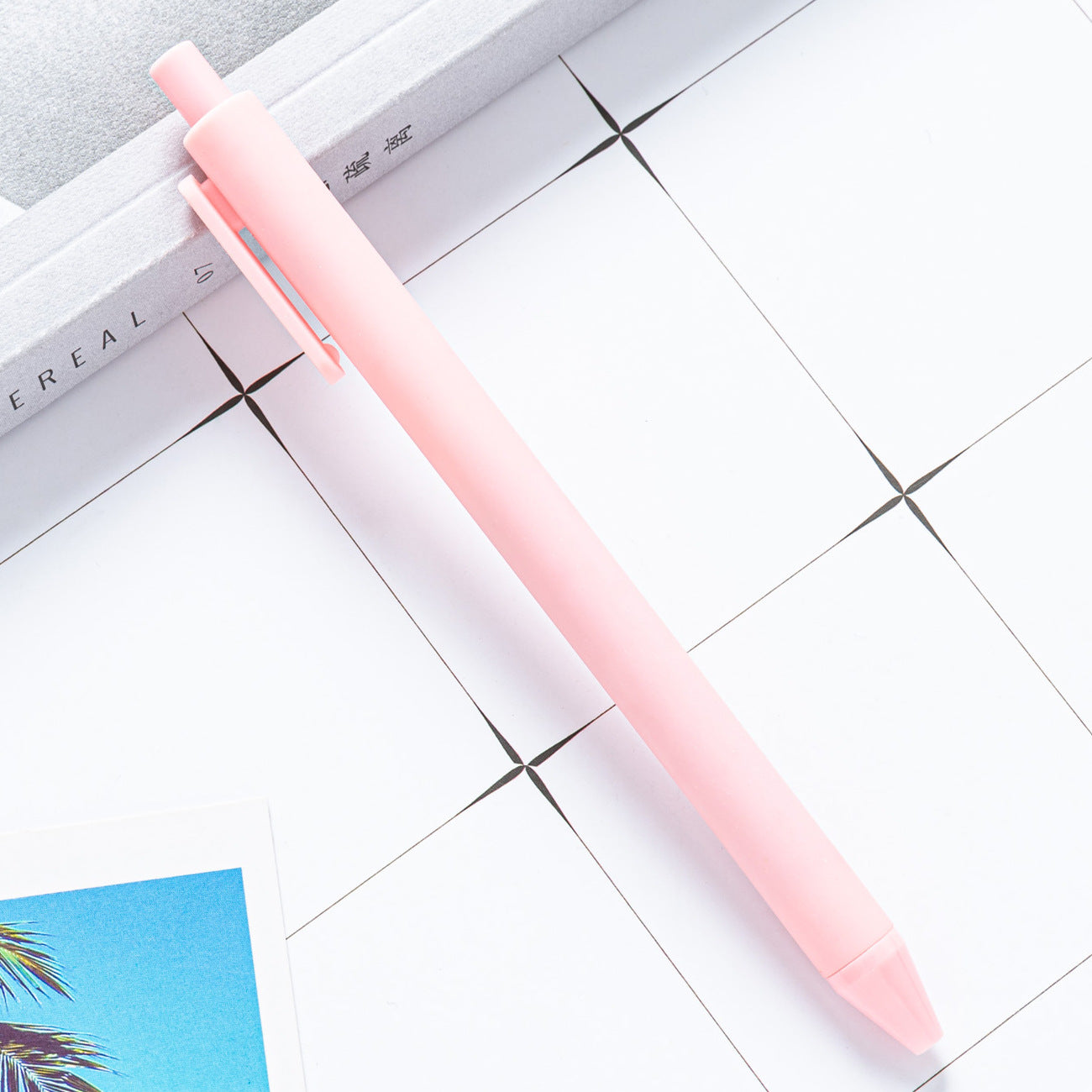 Whoelsale Candy Color Press Plastic Pen Gift Office Tools Teacher Gift