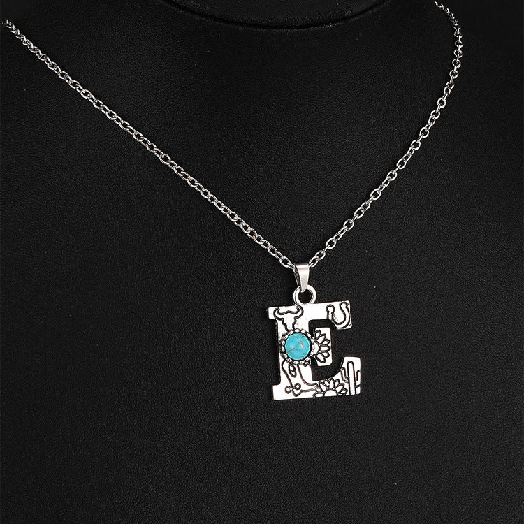 Wholesale Bohemian style English letter necklace