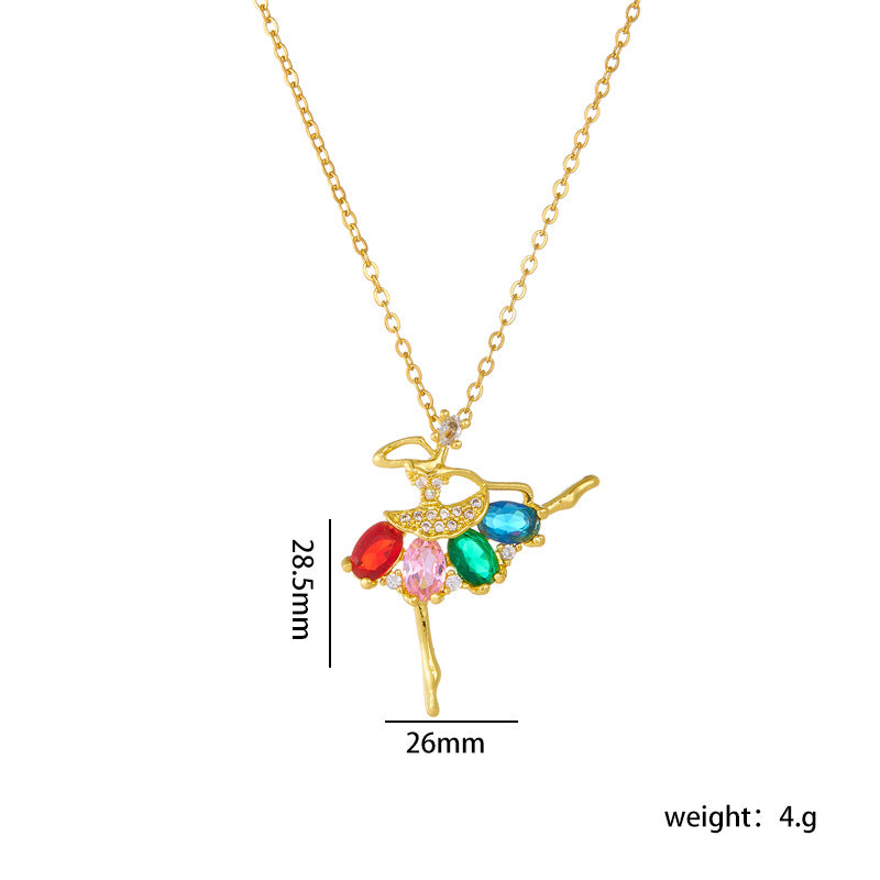 Wholesale Ballet Girl Necklace Clavicle Chain Accessories