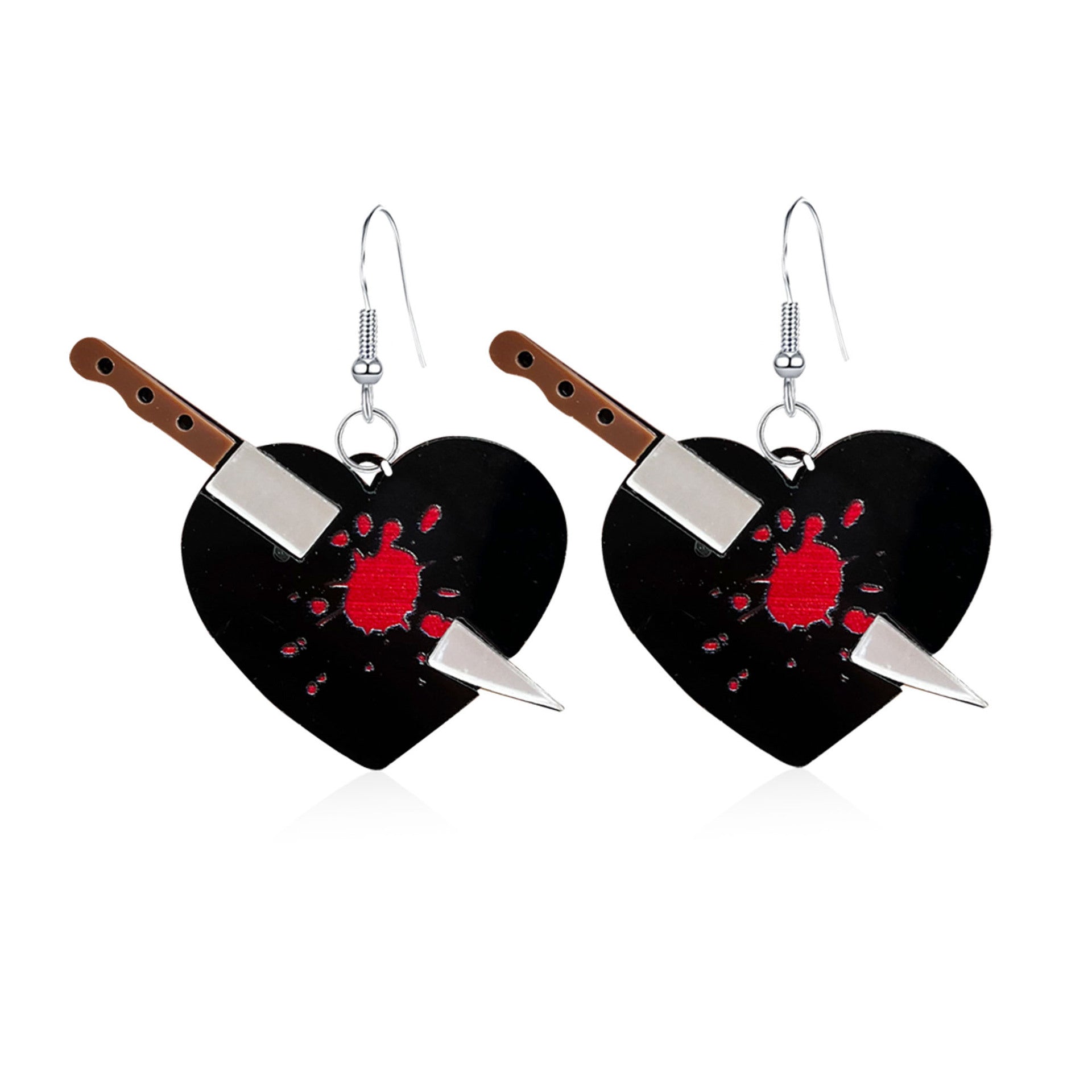 Wholesale Halloween Bleeding Heart Acrylic Earrings