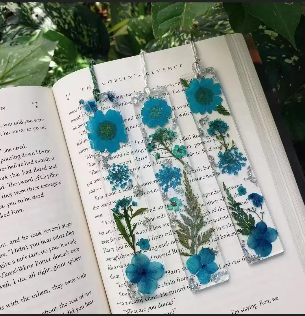 Wholesale Creative Real Flower Daisy Epoxy Transparent Tassel Dried Flower DIY Bookmark