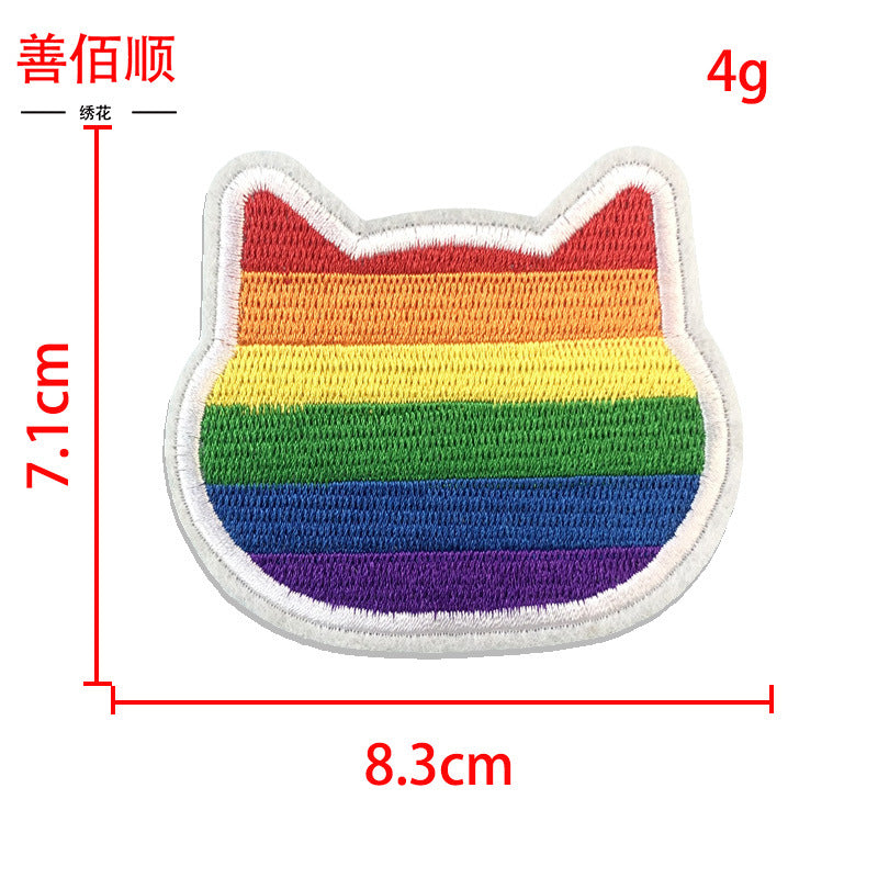 Wholesale 10pcs Five-pointed Star Heart-shaped Towel Beads Sequins Embroidery Cloth Patch Badge Badge Patch Clothes Decoration FS