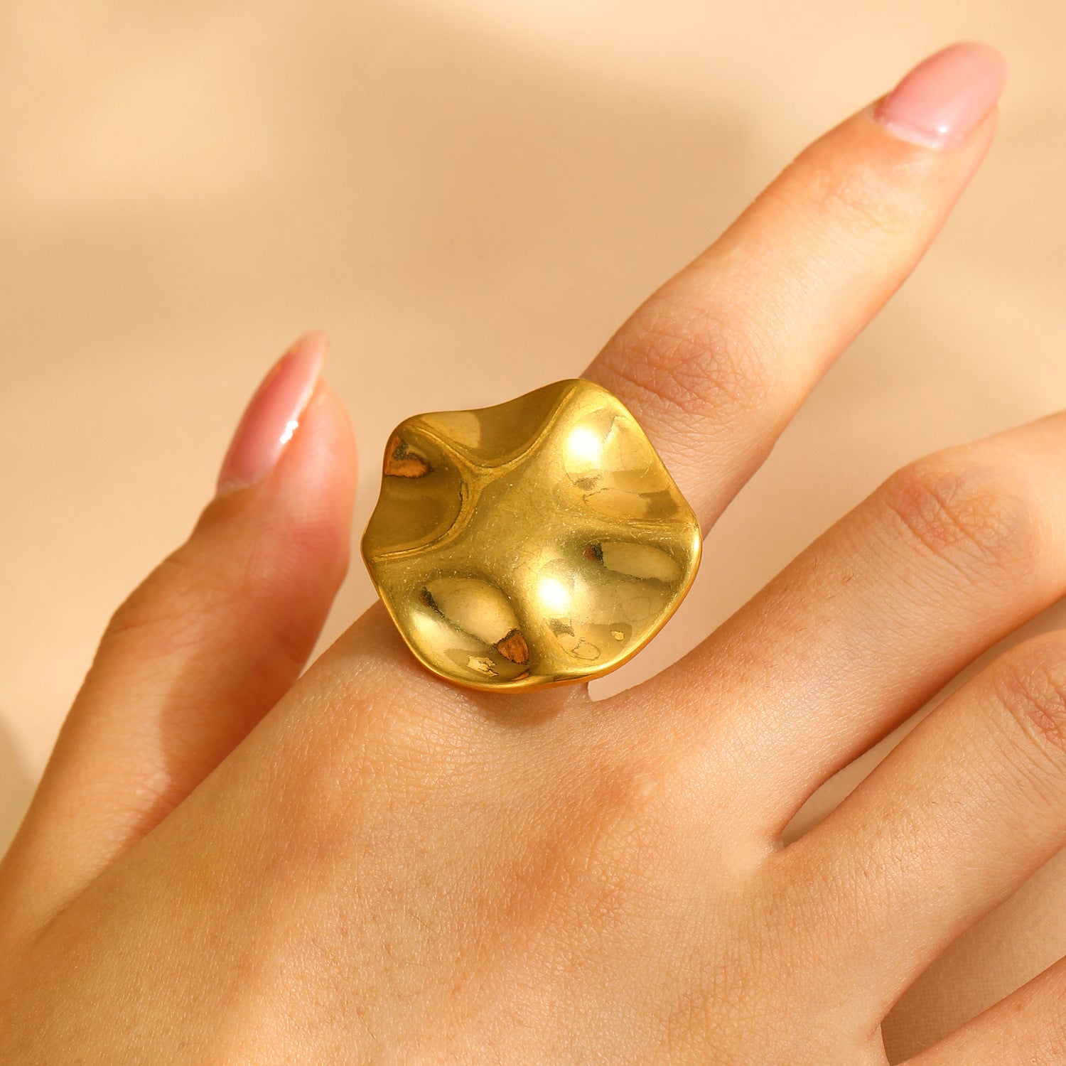 Wholesale Vintage glossy texture ring