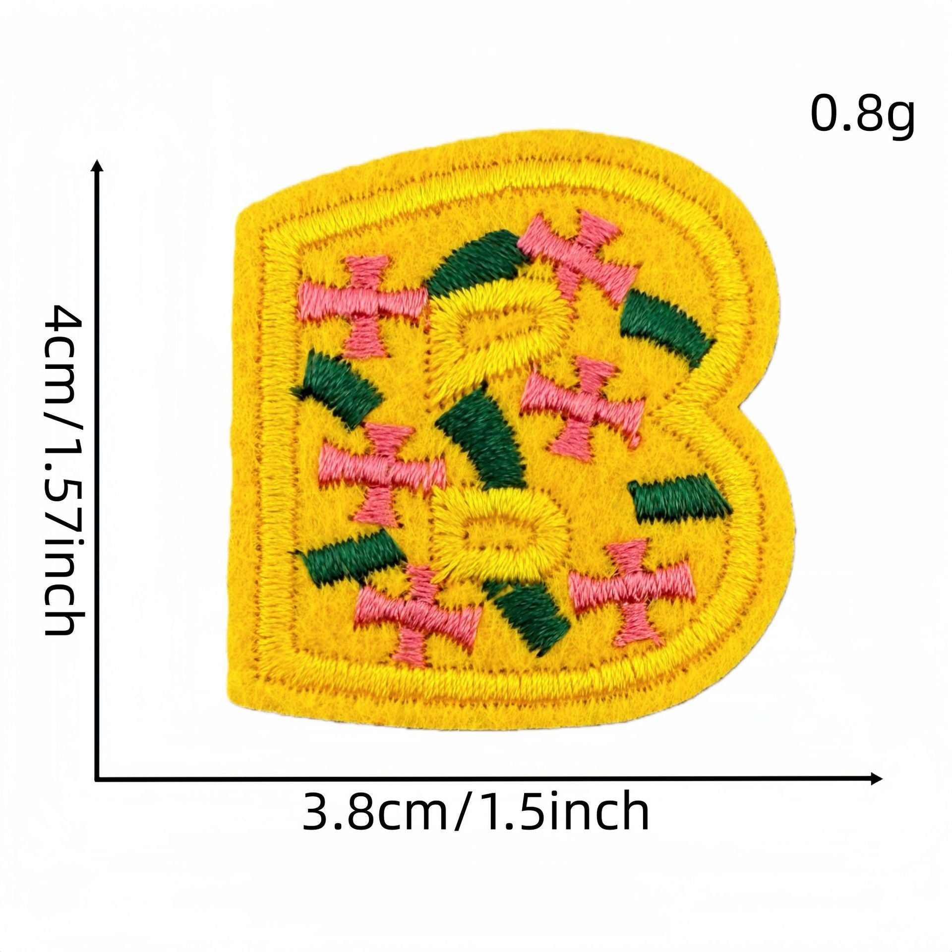 Wholesale Polyester Cartoon Alphabet Embroidery Patches Iron On DIY Clothing Bag Accessory