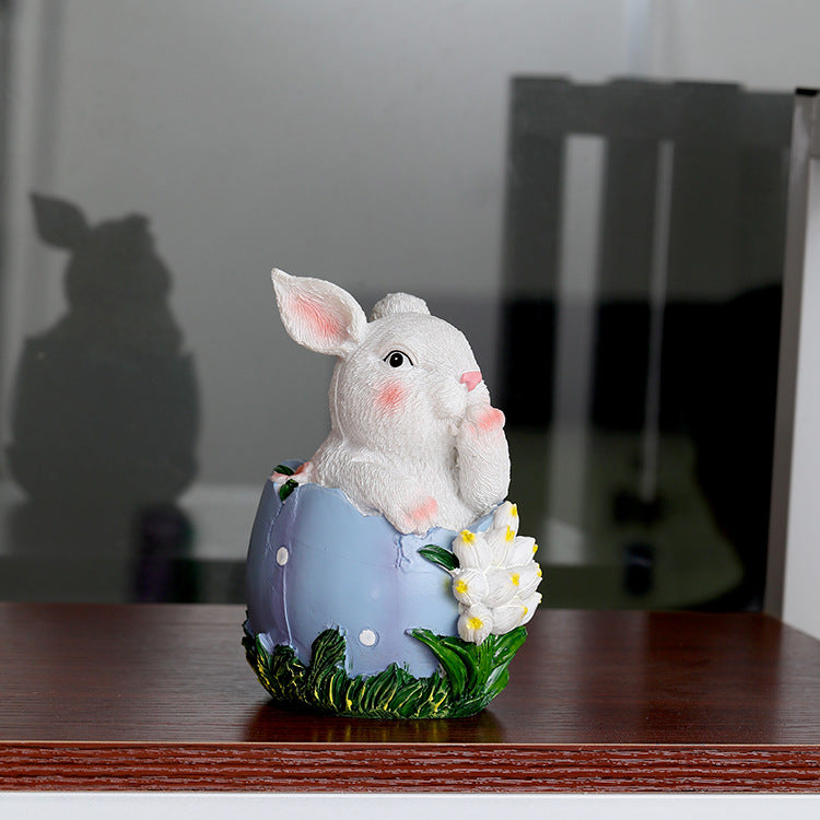 Wholesale Easter Cute Rabbit Resin Ornaments