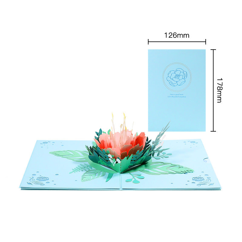Wholesale Mother's Day Greeting Cards 3D Three-dimensional Paper Carved Small Cards