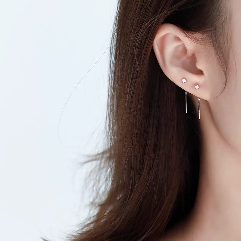 Wholesale Temperament long round face slim galaxy tassel earrings