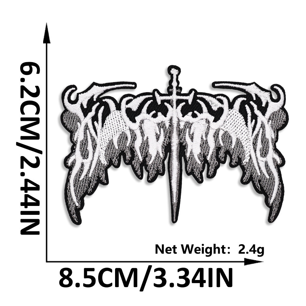 Wholesale Gothic Butterfly English Letter Iron On Embroidery Patch Chic Fashion Accessory For Everyday Use