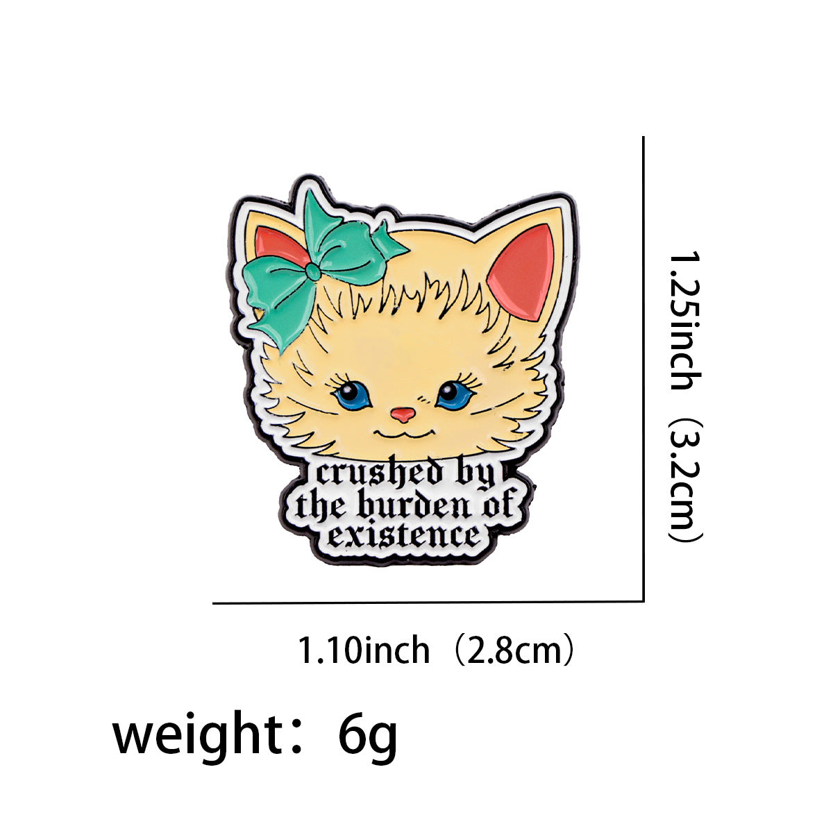 Wholesale  6pcs/pack Cartoon English Quote Brooch Metal Badge Accessory