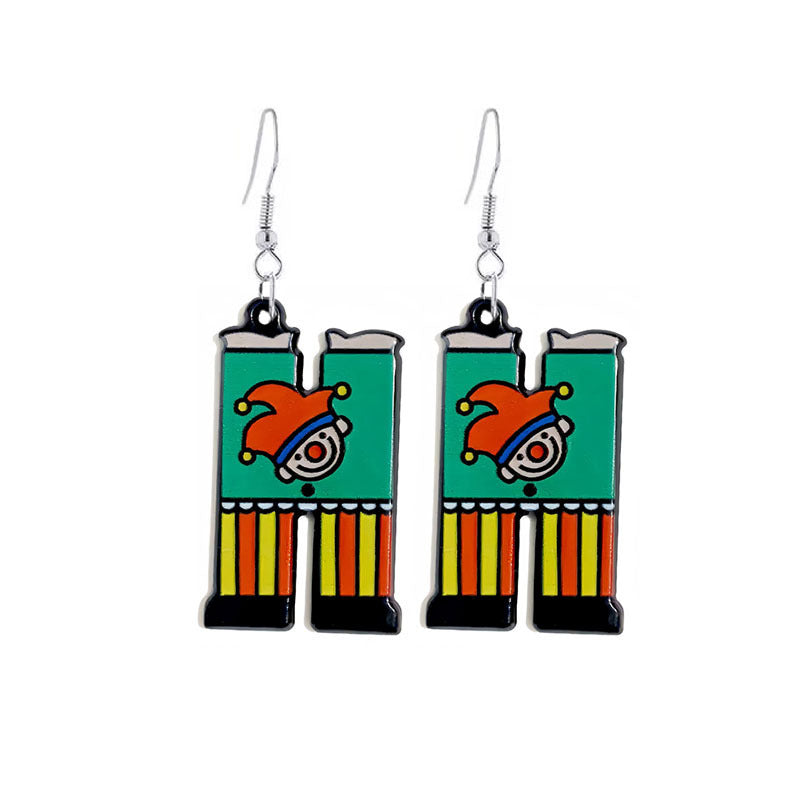 Wholesale Circus Clown Acrylic Earrings