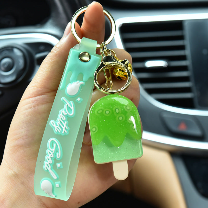 Wholesale Cartoon Ice Cream with Lights Acrylic Illuminated Keychains