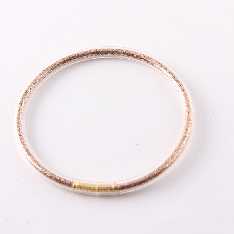 Wholesale  Gold Dust Single-layer Silicone Bracelet