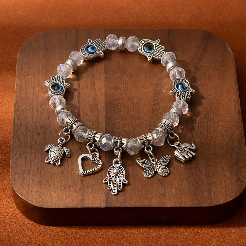 Wholesale Evil Eye Colorful Crystal Bracelet