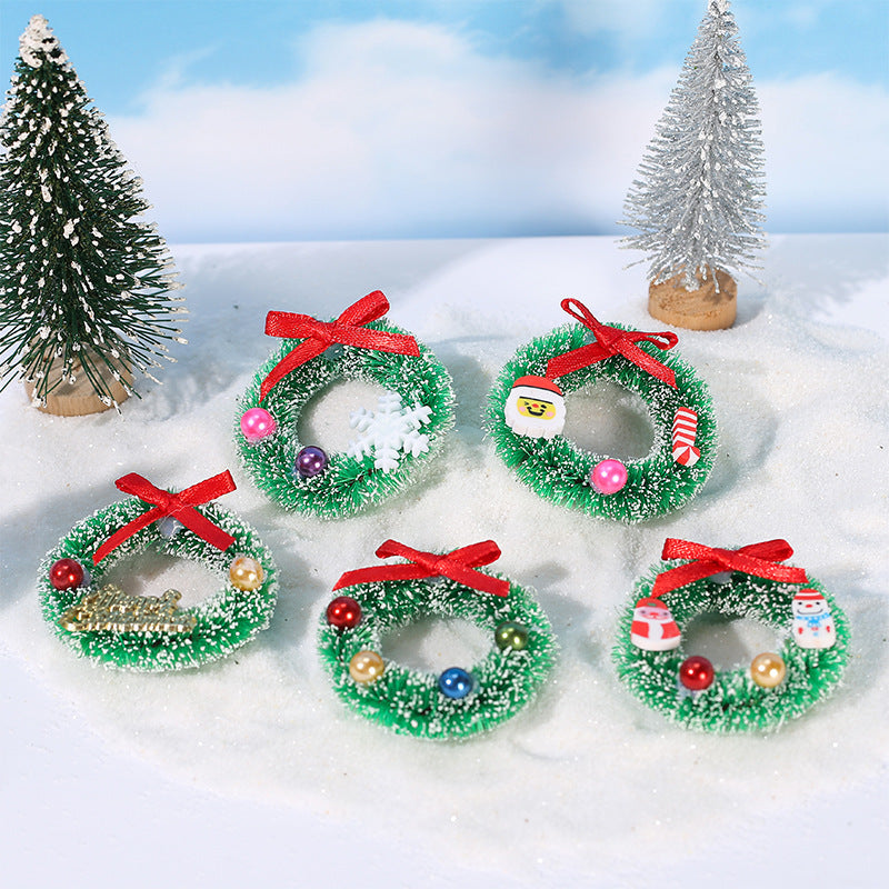 Wholesale Christmas decoration micro landscape snow scene resin ornaments