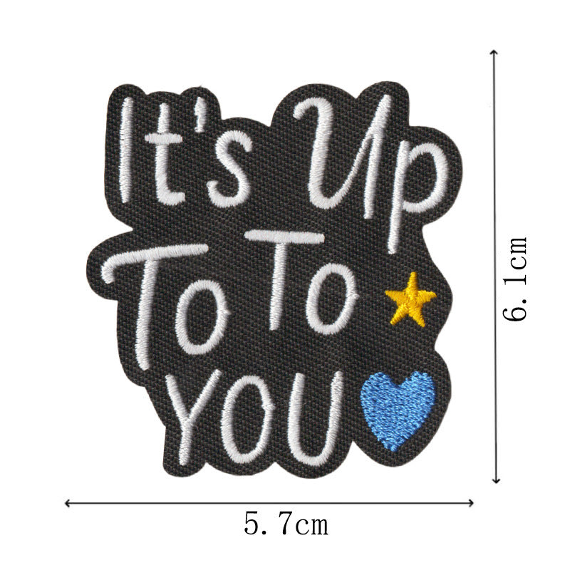 Wholesale Cartoon English Iron On Embroidered Patches 9 Piece Set Fashion Sewing Accessory For Clothing Towel Decor Gift Boutique Resale