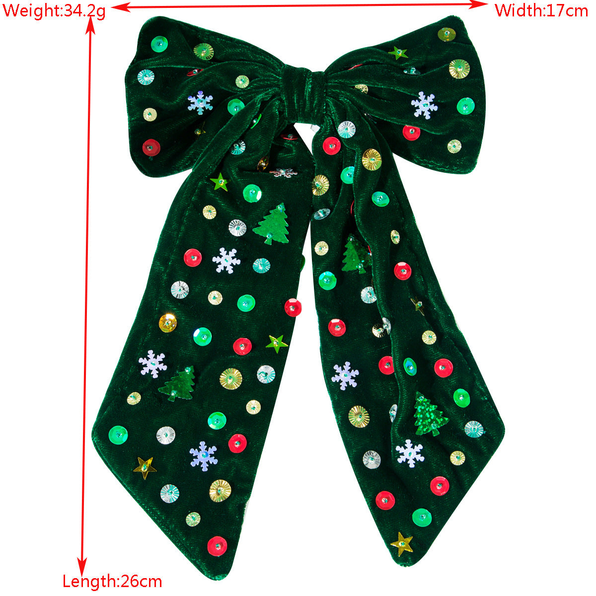Wholesale A Christmas-inspired Bow with A Star Snowflake Hairpin