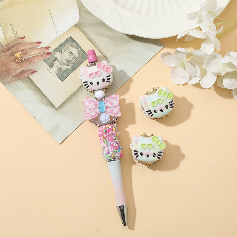 Wholesale 10pcs Cartoon Cat Beaded Pen Beads DIY Pen Beads OLY Exclusive