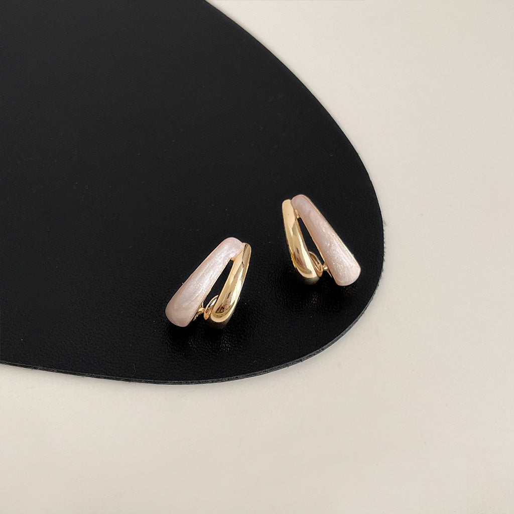 Wholesale Retro geometric metallic irregular earrings