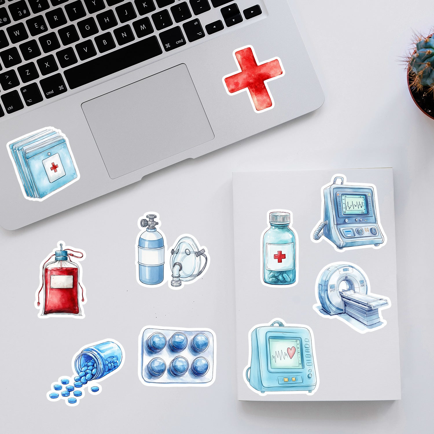 Wholesale Nurse Cartoon medical doodle stickers