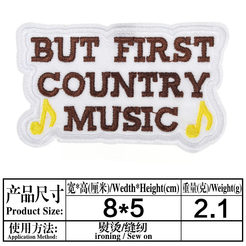 Wholesale Cartoon cloth patch western cowboy hat computer embroidery cloth patch