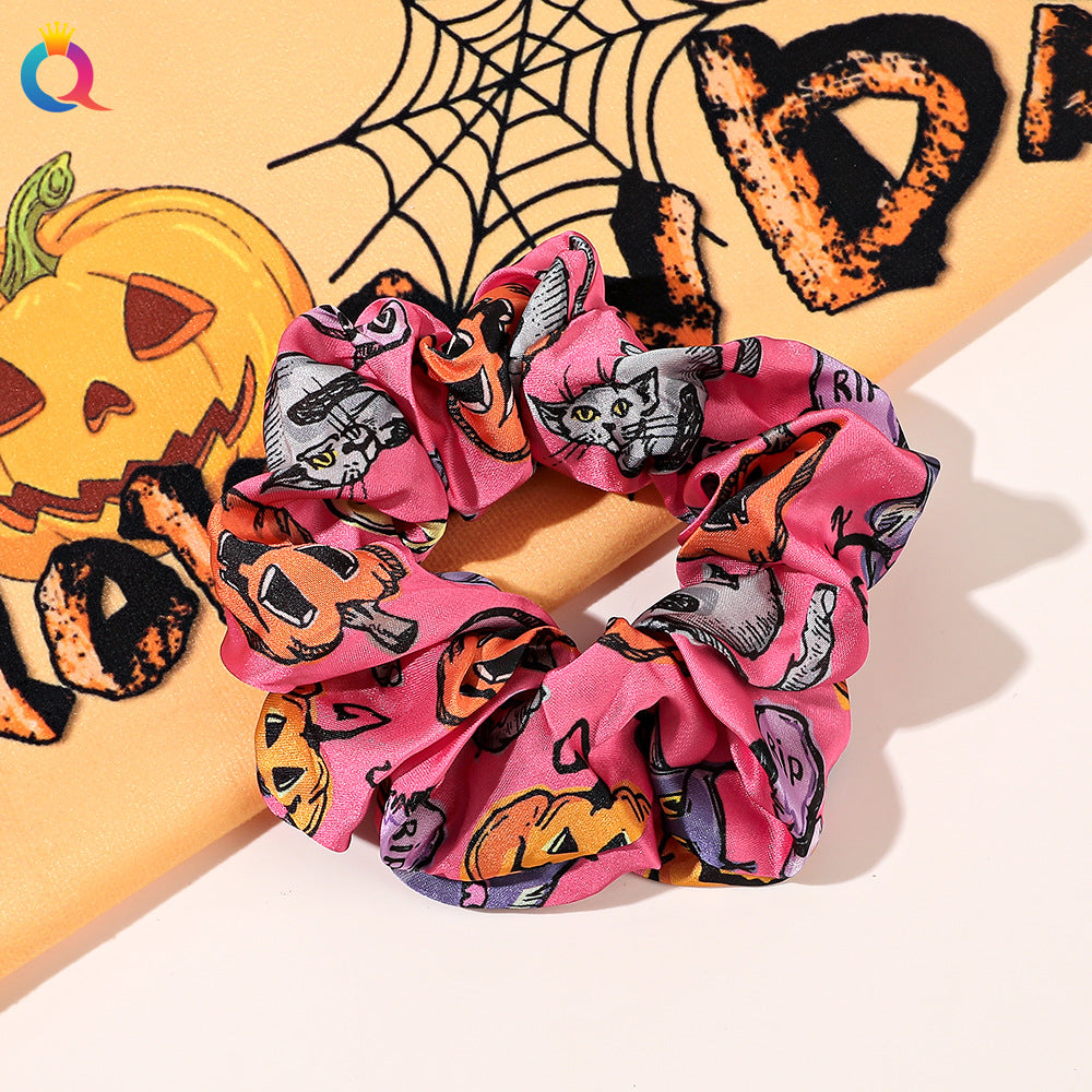 Wholesale Halloween Large Intestine Hair Ring, Pumpkin Skull, Personality Holiday Hair Accessories