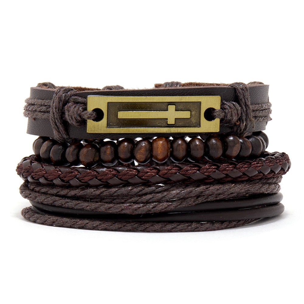 Wholesale Men's Braided Bracelet Combo Set