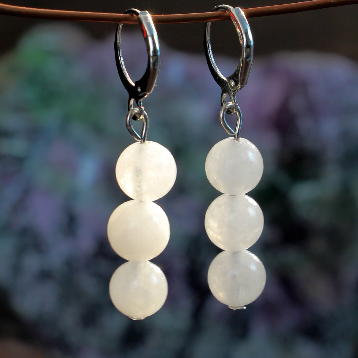 Wholesale Bohemian style natural stone earrings